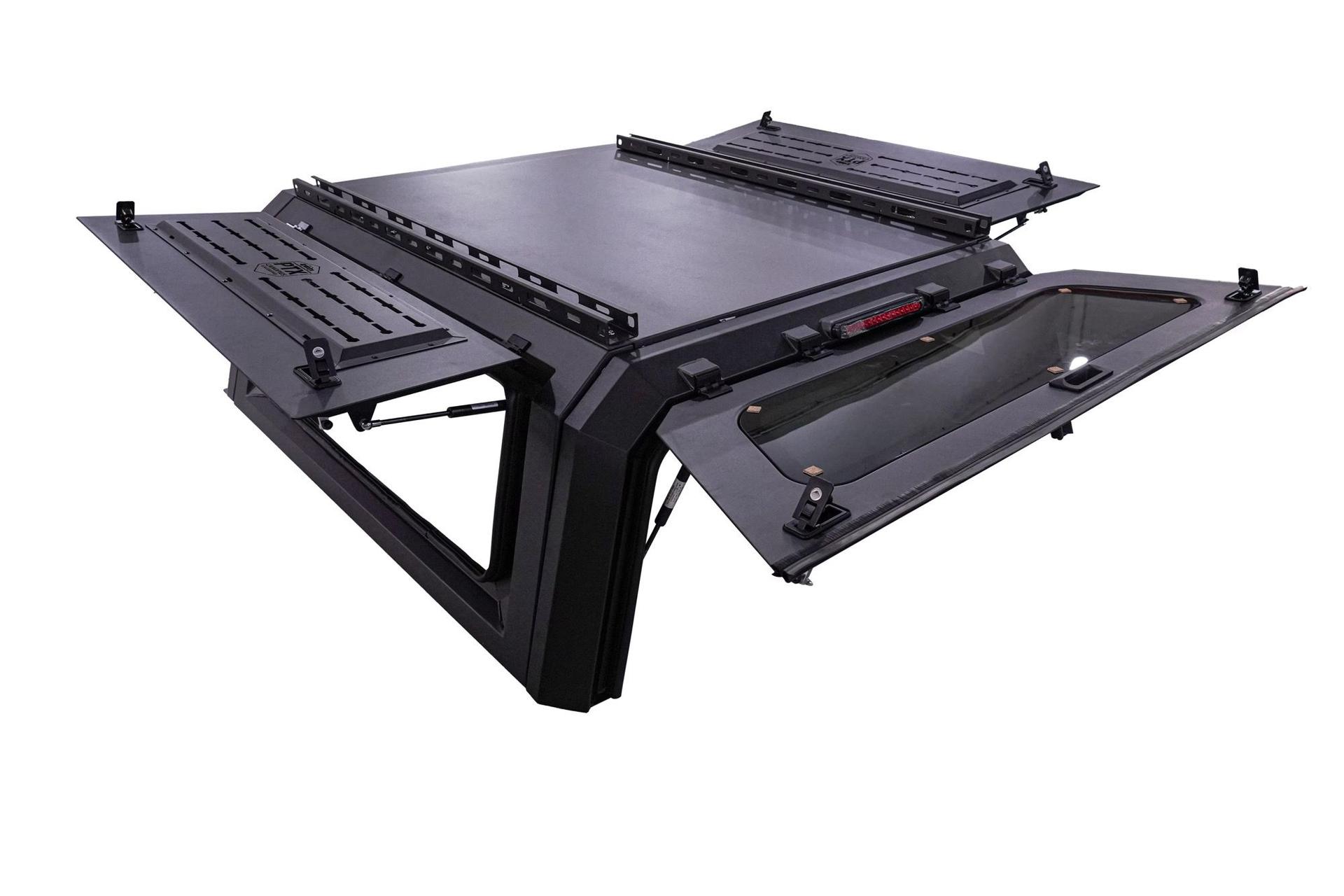 PTX Canopy fully open showing all access panels